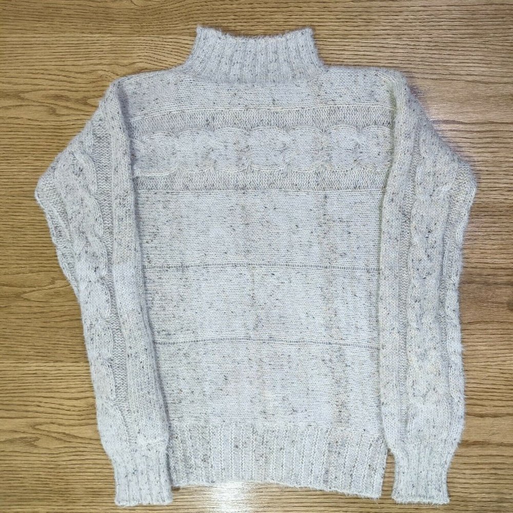 Mystree Cream Tan Cozy Knit Pull Over Sweater SM